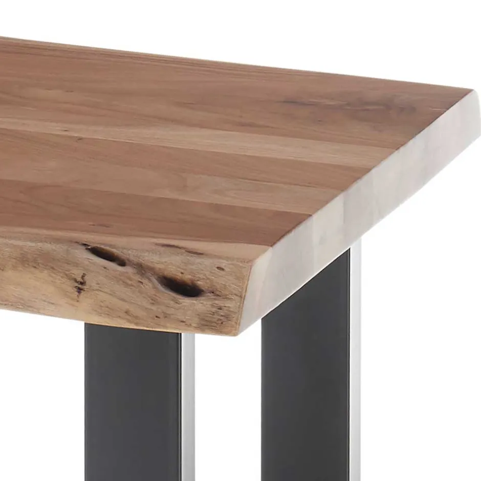 Wohnen Industrial Schreibtisch mit Baumkante Akazie - Amlina