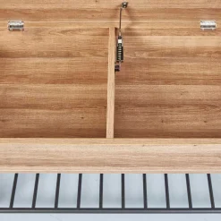 Industrial Schuhbank in Wildeiche Optik - Vedrico^Wohnen