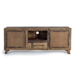 Industrial TV Kommode aus Altholz und Metall - Stock^Wohnen Sale