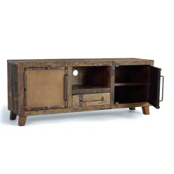 Industrial TV Kommode aus Altholz und Metall - Stock^Wohnen Sale