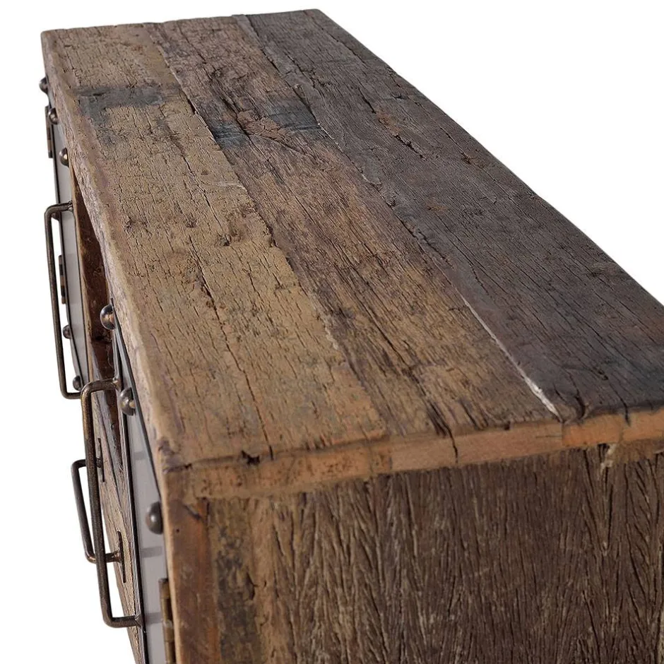 Industrial TV Kommode aus Altholz und Metall - Stock^Wohnen Sale