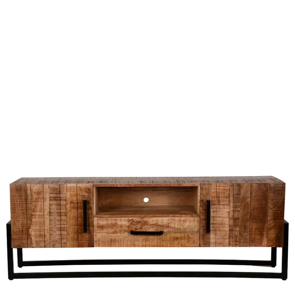 Industrial TV Lowboard aus Mangobaum - Schanow^Wohnen Discount