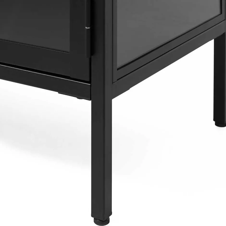 Industrial Vitrine aus Metall in Schwarz - Sitra^Wohnen Clearance