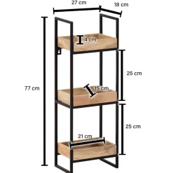Industrial Wandregal mit drei Ablagen - Karibia^Wohnen Online