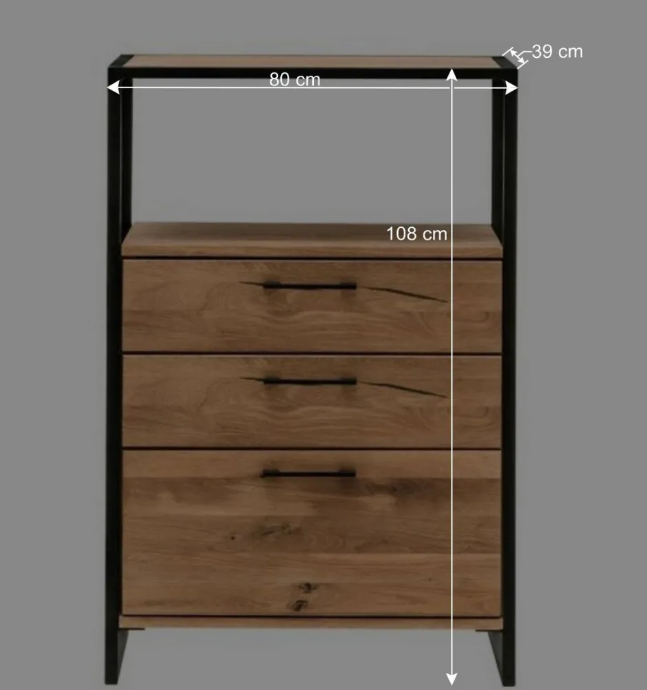 Wohnen Industrial-Design-Highboard mit Ablage - Ingbo