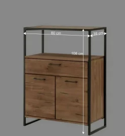 Industrial-Kommode aus Wildeiche Massivholz - Ingbo^Wohnen Sale