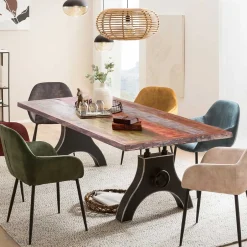 Wohnen Industrialtisch mit Shabby Chic Altholz - Mutano