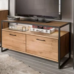 Industrial-TV-Board aus Wildeiche Massivholz - Ingbo^Wohnen Hot