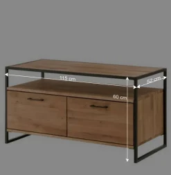 Industrial-TV-Board aus Wildeiche Massivholz - Ingbo^Wohnen Hot