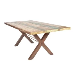 Industrie Esstisch Valcmeris in Braun Bunt^Wohnen Best