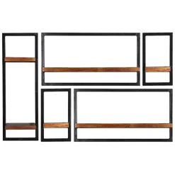 Industrie Look Regale für die Wand - Mendoza (fünfteilig)^Wohnen Best