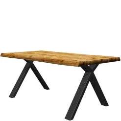 Wohnen Industry Esstisch mit Naturkante Eiche - Yaviva