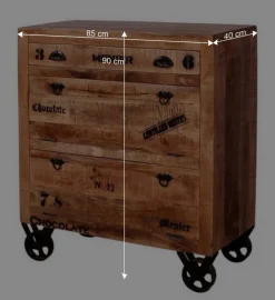 Industry Garderobenmöbel Indri aus Mangobaum Massivholz (sechsteilig)^Wohnen Best