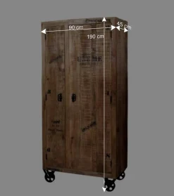 Industry Garderobenmöbel Indri aus Mangobaum Massivholz (sechsteilig)^Wohnen Best