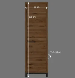 Wohnen Industry Garderobenschrank aus Wildeiche - Mulcian