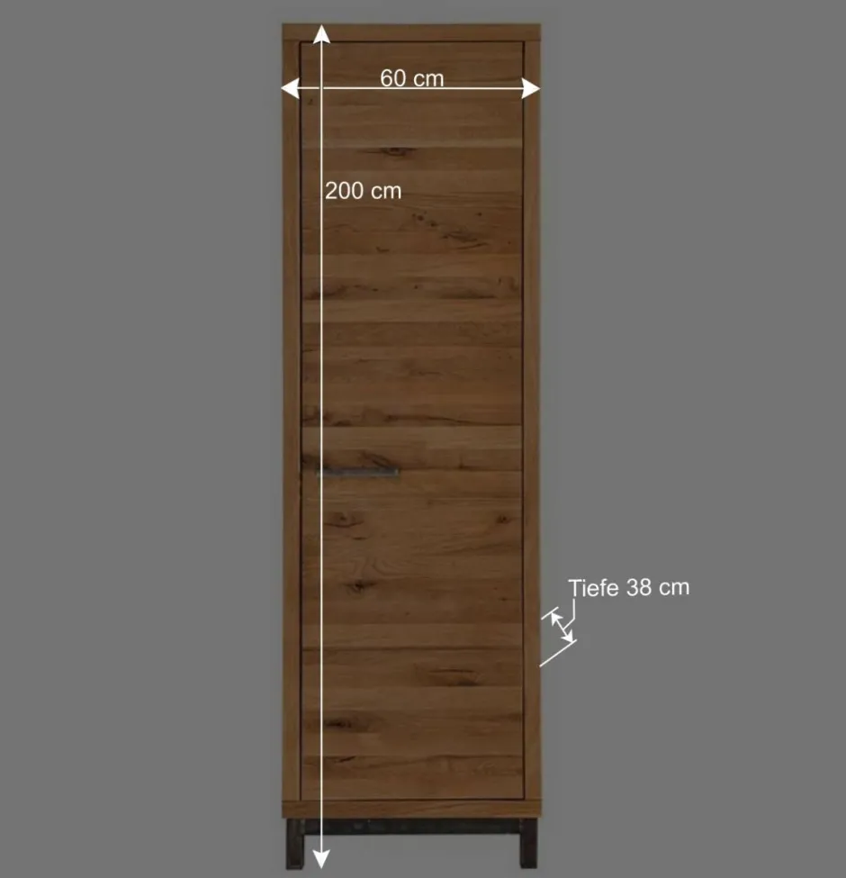 Wohnen Industry Garderobenschrank aus Wildeiche - Mulcian