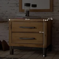 Industry Nachtkommode 50x50x38 cm - Mulcian^Wohnen Discount