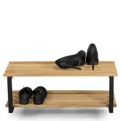 Wohnen Industry Schuhregal in Schwarz & Natur - Zoccos