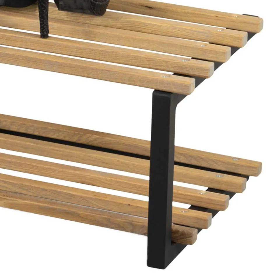 Wohnen Industry Schuhregal in Schwarz & Natur - Zoccos