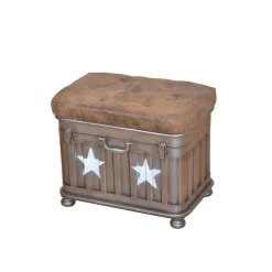 Wohnen Industry Sitzhocker mit Truhe Capa gepolstert