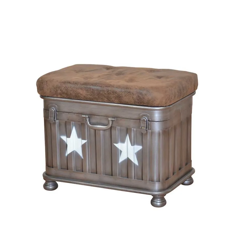 Wohnen Industry Sitzhocker mit Truhe Capa gepolstert