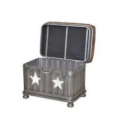 Wohnen Industry Sitzhocker mit Truhe Capa gepolstert