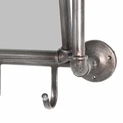 Wohnen Industry Spiegel mit Rahmen aus Stahlrohren Manicos & 5 Haken