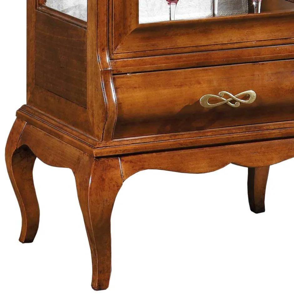 Wohnen Italienische Vitrine in Nussbaumfarben - Motiz