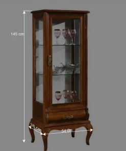 Wohnen Italienische Vitrine in Nussbaumfarben - Motiz