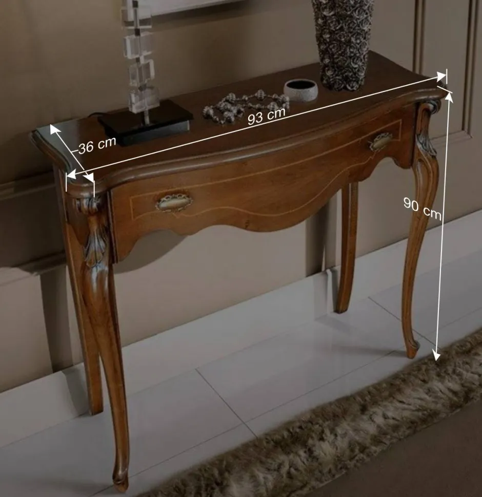 Wohnen Italienischer Konsolentisch mit einer Schublade - Carlenna