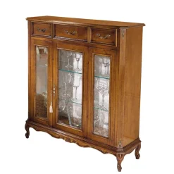 Wohnen Italienischer Vitrinenschrank 107x100x46 cm - Carlenna II