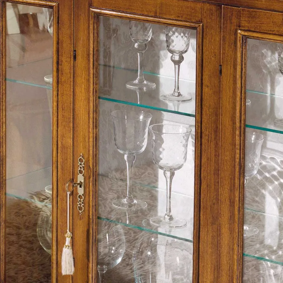 Wohnen Italienischer Vitrinenschrank 107x100x46 cm - Carlenna II