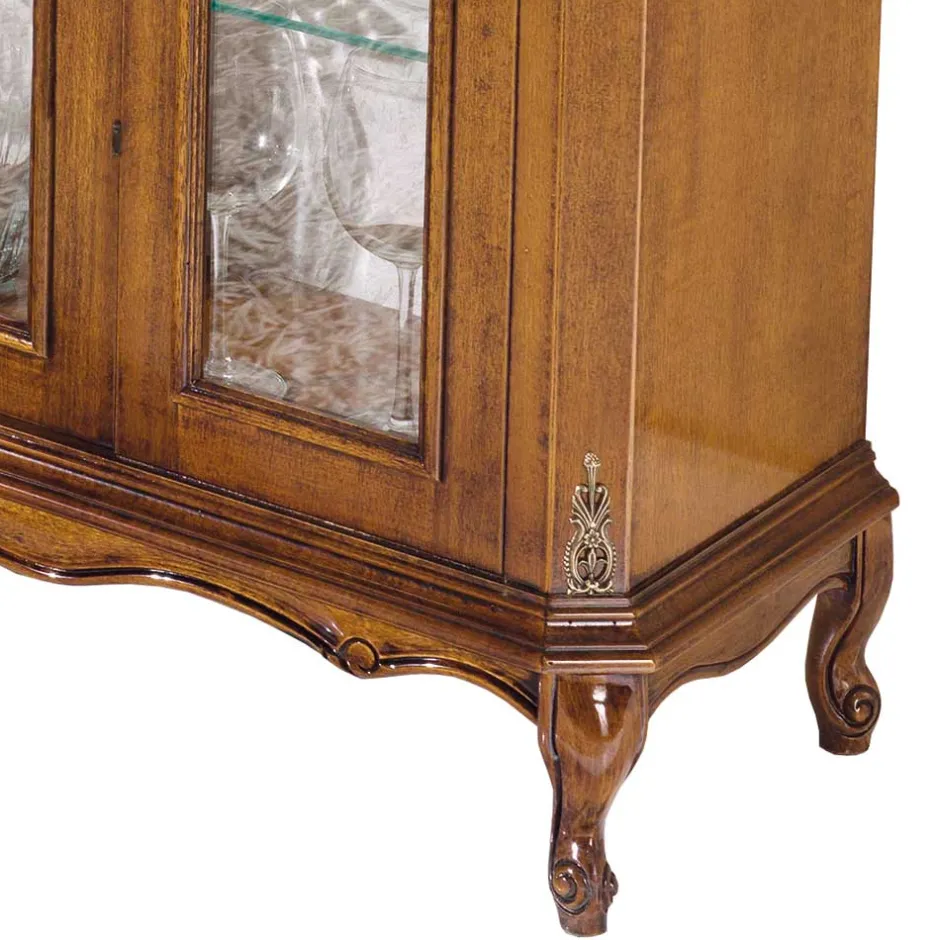 Wohnen Italienischer Vitrinenschrank 107x100x46 cm - Carlenna II