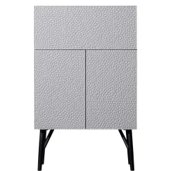 Japandi Barschrank in Hellgrau - Looning^Wohnen Outlet