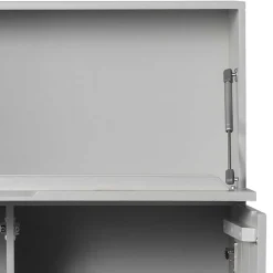 Japandi Barschrank in Hellgrau - Looning^Wohnen Outlet