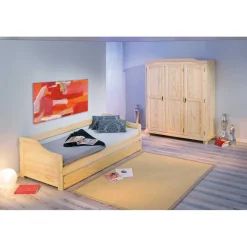Kinder Wohnen Jugend Schlafzimmermöbel Set Nabrosia aus Kiefer Massivholz (zweiteilig)