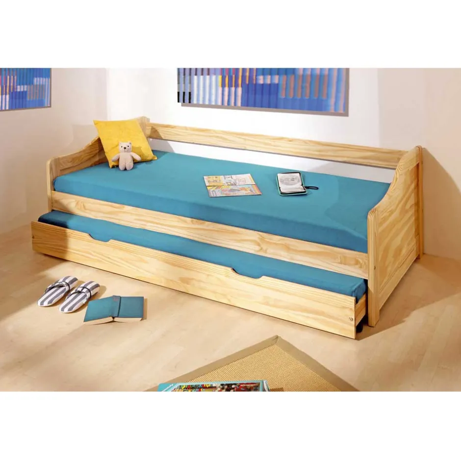 Kinder Wohnen Jugend Schlafzimmermöbel Set Nabrosia aus Kiefer Massivholz (zweiteilig)