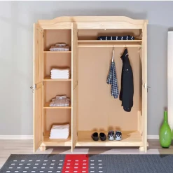 Kinder Wohnen Jugend Schlafzimmermöbel Set Nabrosia aus Kiefer Massivholz (zweiteilig)