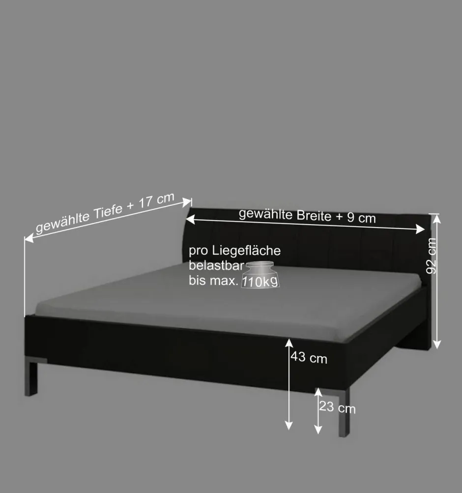 Wohnen Jugendbett Varianta mit Polsterkopfteil