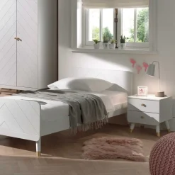 Kinder Wohnen Jugendmöbel in Weiß - Zimventa (vierteilig)