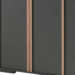 Wohnen Jugendmöbel Kombination in Anthrazit - Navlius (vierteilig)