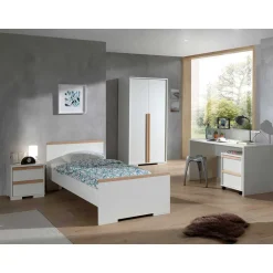 Wohnen Jugendzimmer Ausstattung in Weiß - Eldrus (fünfteilig)