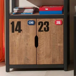 Jugendzimmer Einrichtung Krefos aus Kiefer teilmassiv (zweiteilig)^Wohnen Discount