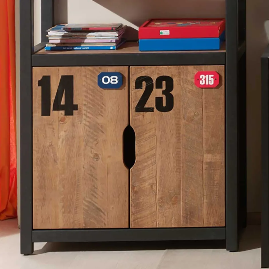 Jugendzimmer Einrichtung Krefos aus Kiefer teilmassiv (zweiteilig)^Wohnen Discount