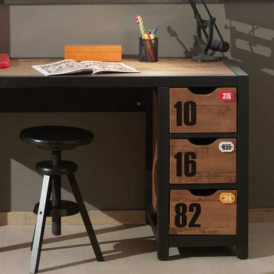 Jugendzimmer Einrichtung Krefos aus Kiefer teilmassiv (zweiteilig)^Wohnen Discount