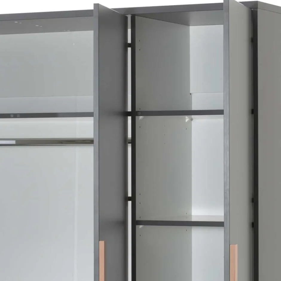 Wohnen Jugendzimmer Einrichtung in Anthrazit - Navlius (dreiteilig)