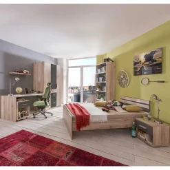Wohnen Jugendzimmer in Eiche San Remo Optik - Jilamenda (siebenteilig)