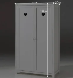 Kinder Wohnen Jugendzimmer Möbel Set Grandory mit Himmelbett (dreiteilig)