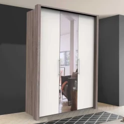 Wohnen Jugendzimmer Schlafzimmerschrank mit Spiegel - Tivierto