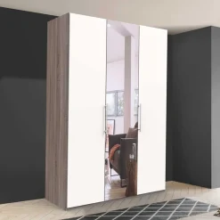 Wohnen Jugendzimmer Schlafzimmerschrank mit Spiegel - Tivierto